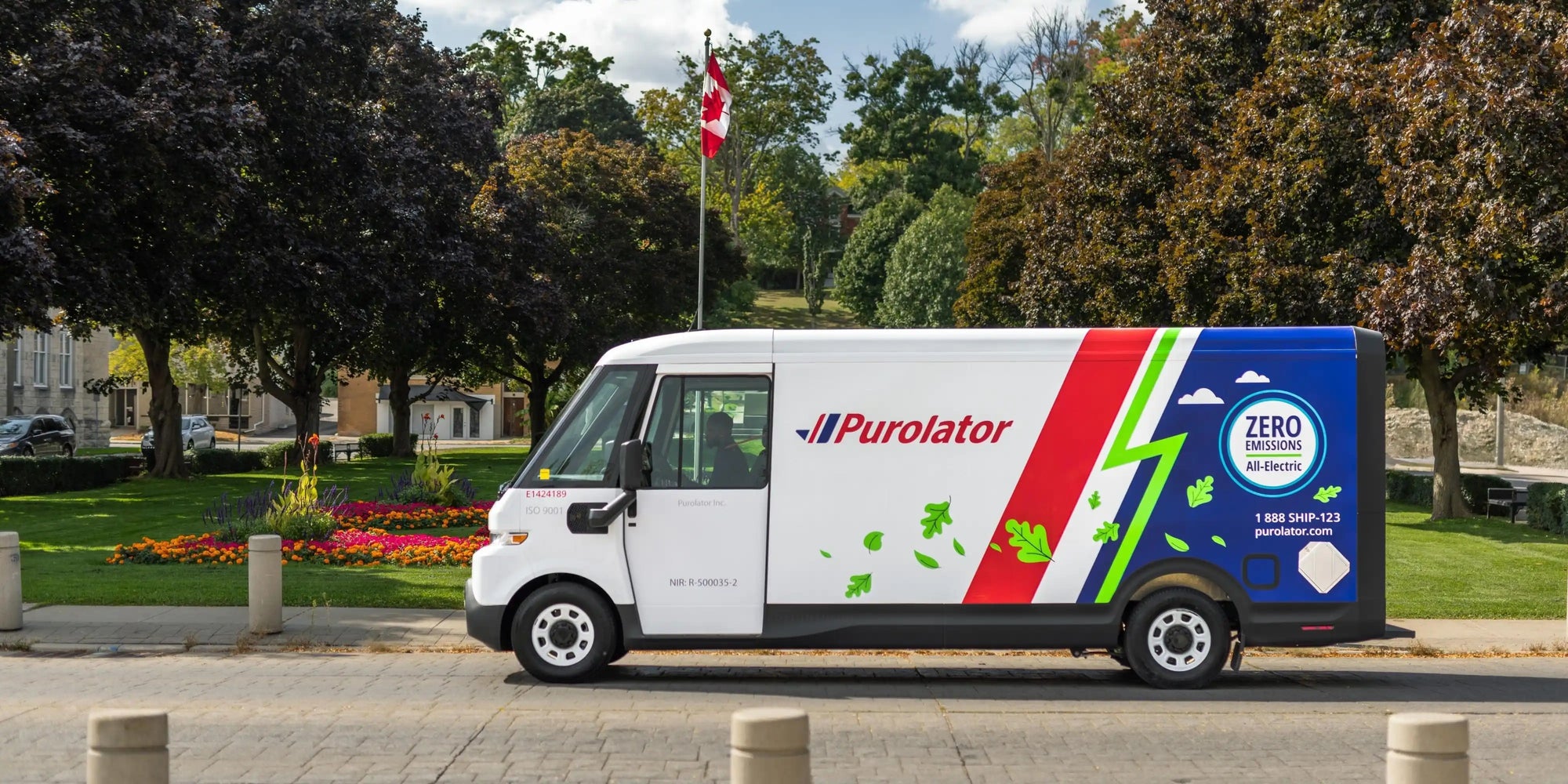 Purolator truck driving