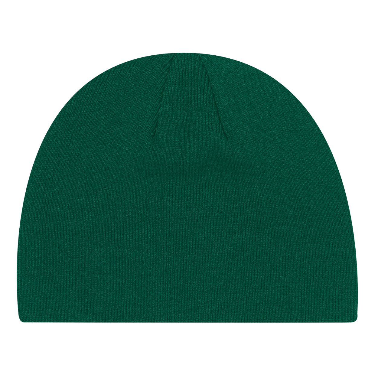 Forest green tuque on a white background