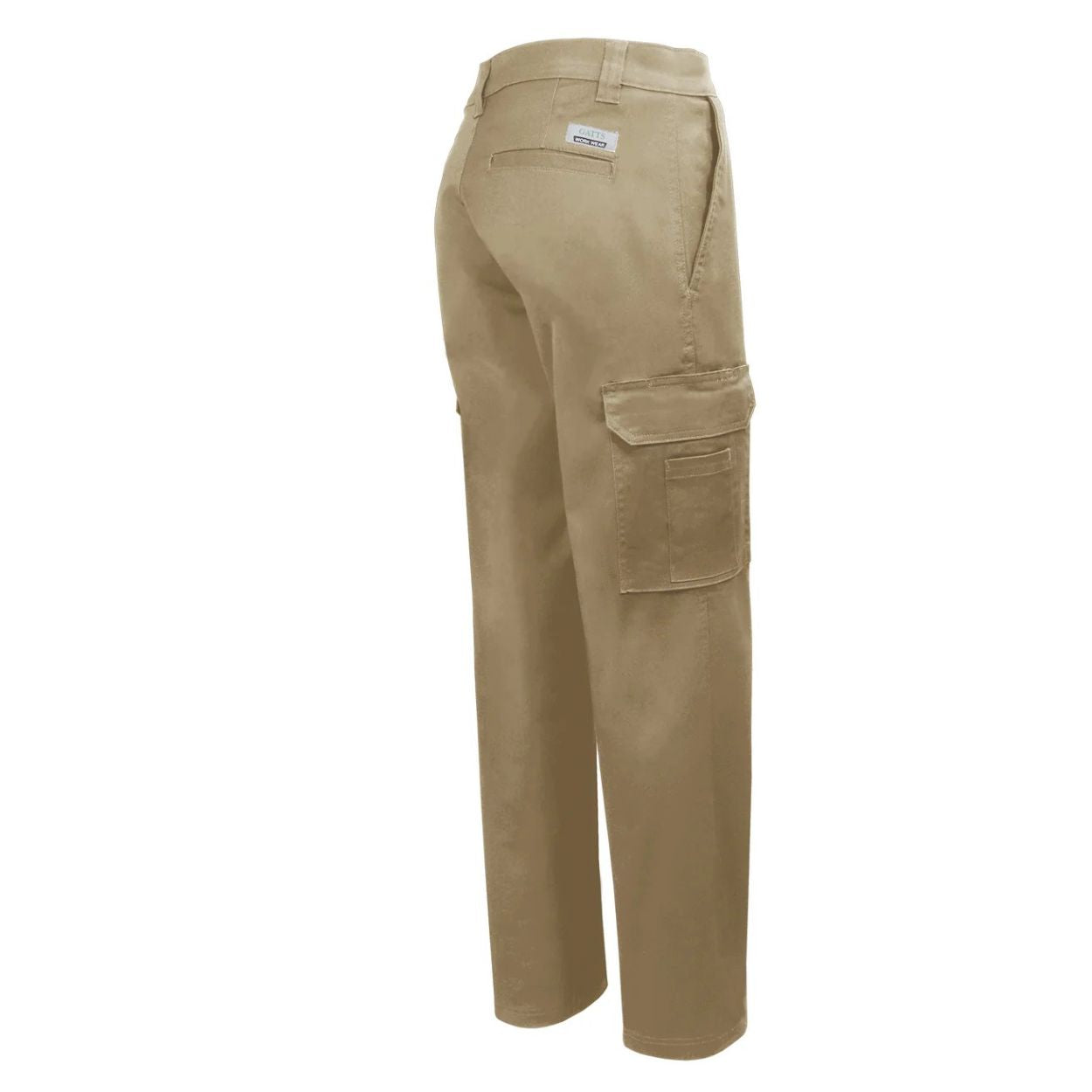 Khaki pants on a white background