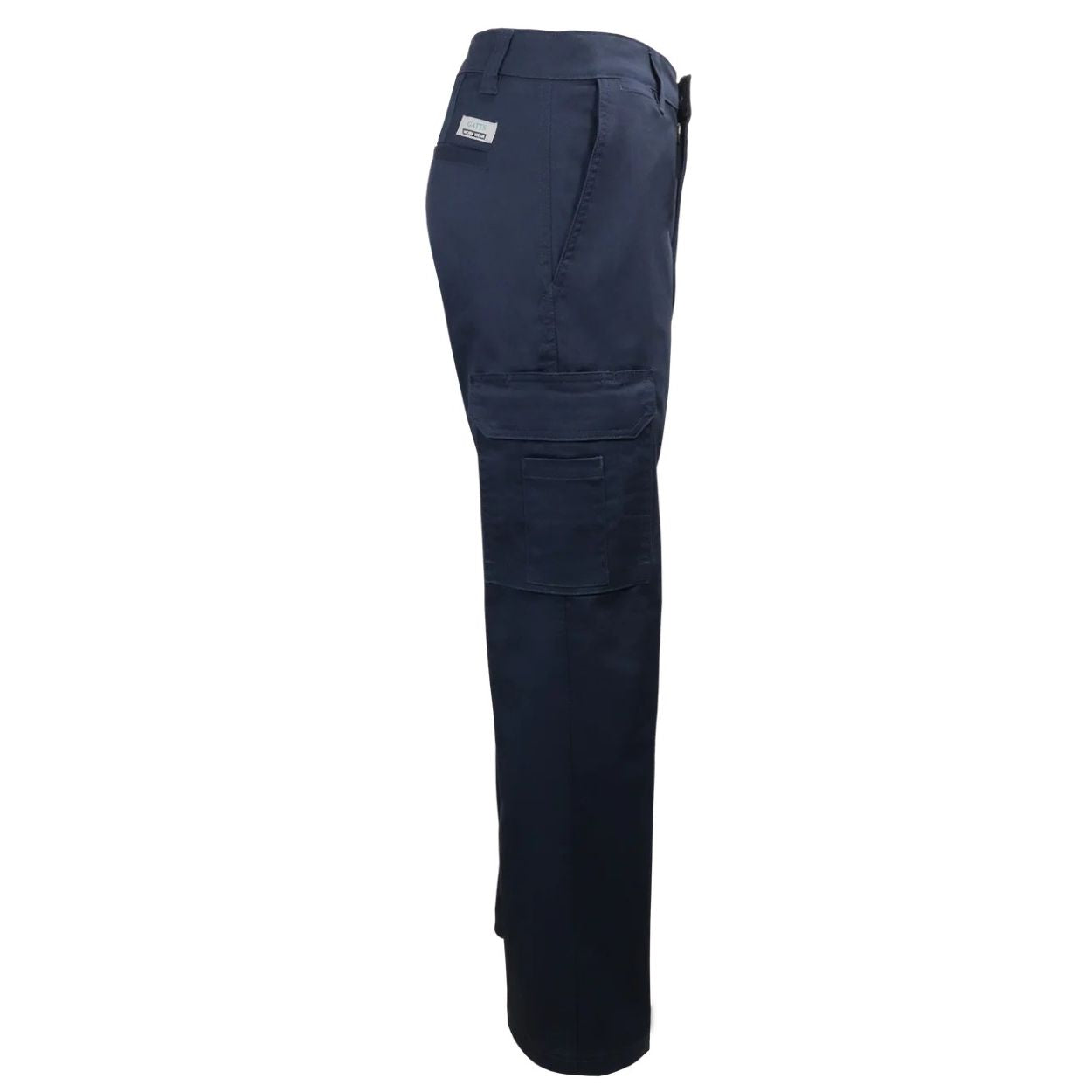 Navy blue pants on a white background