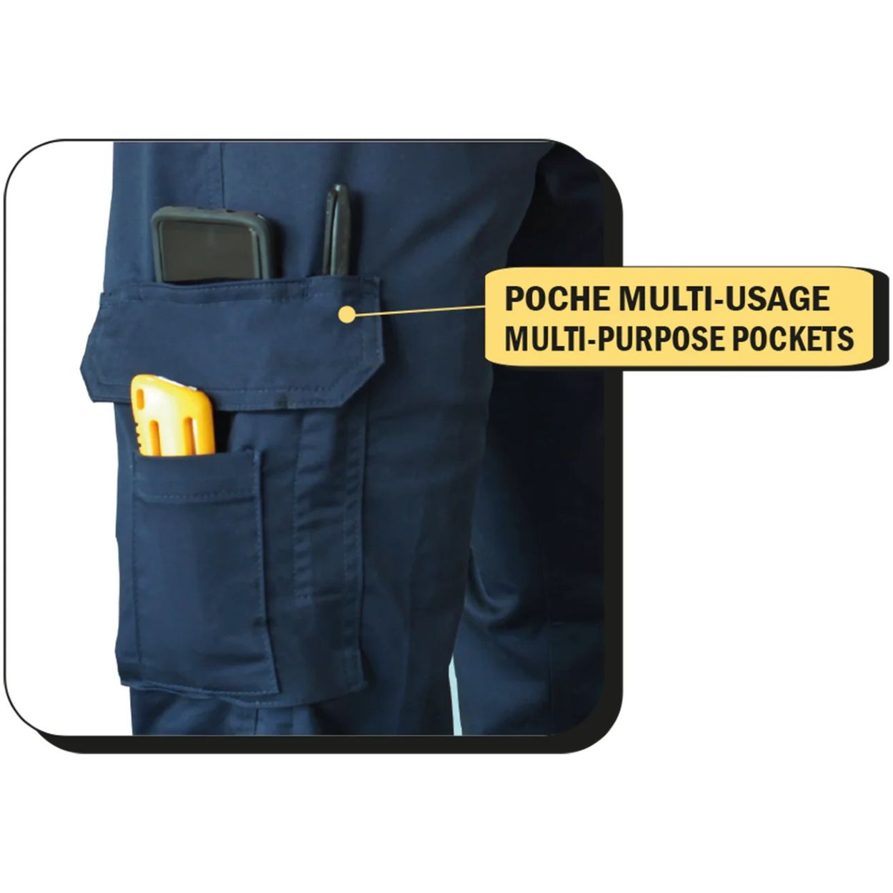 Close-up of cargo pocket