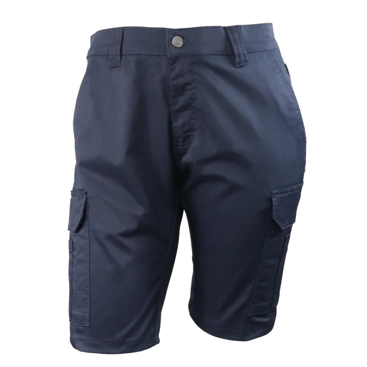 Navy shorts on a white background