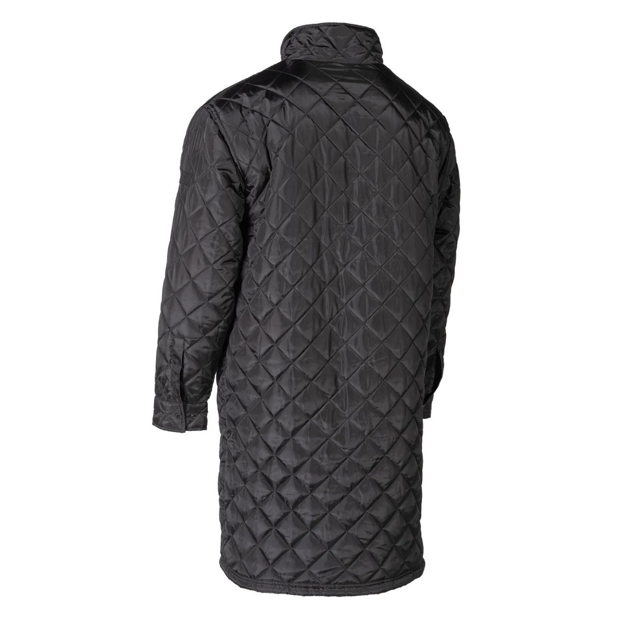 Black refrigeration jacket on a white background