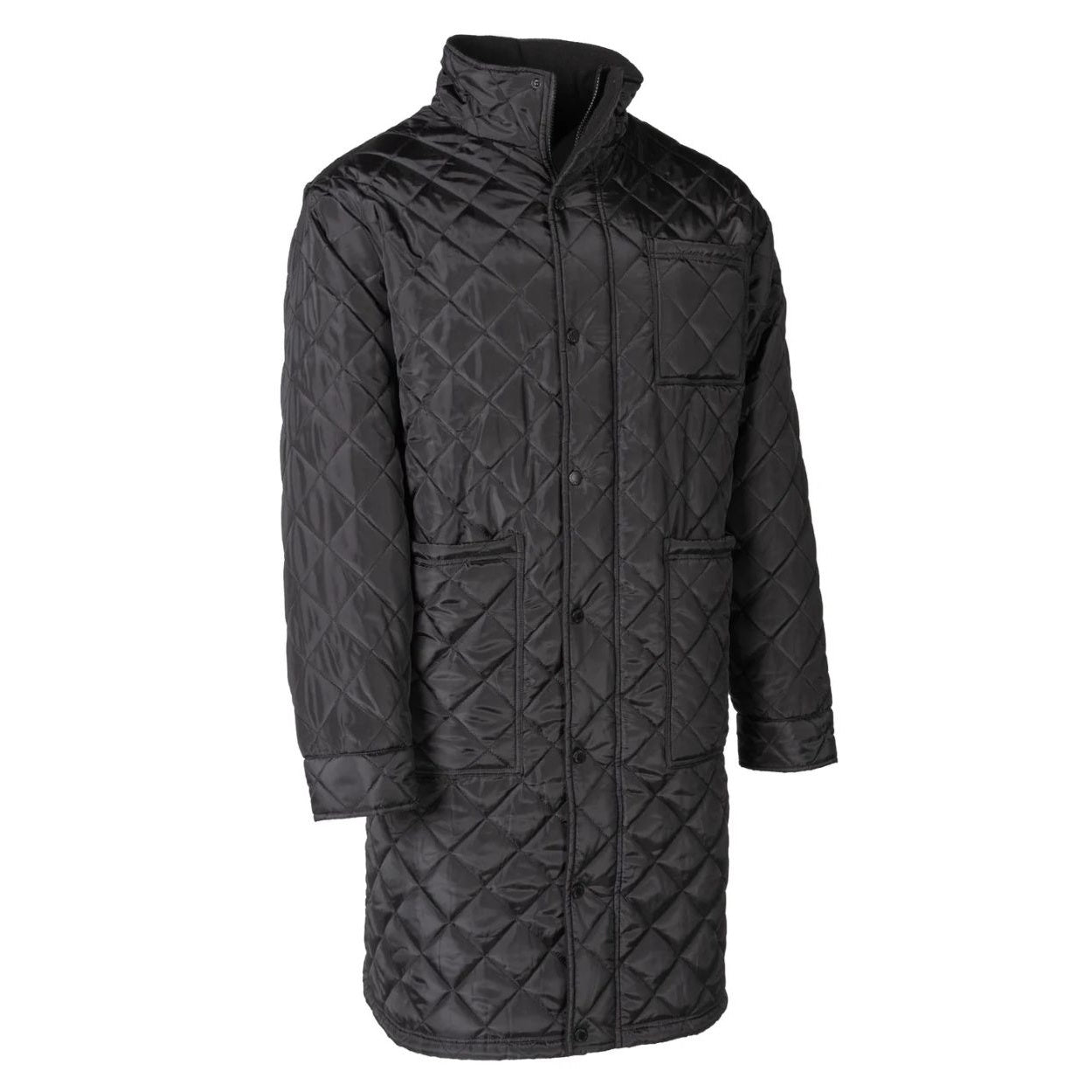 Black refrigeration jacket on a white background
