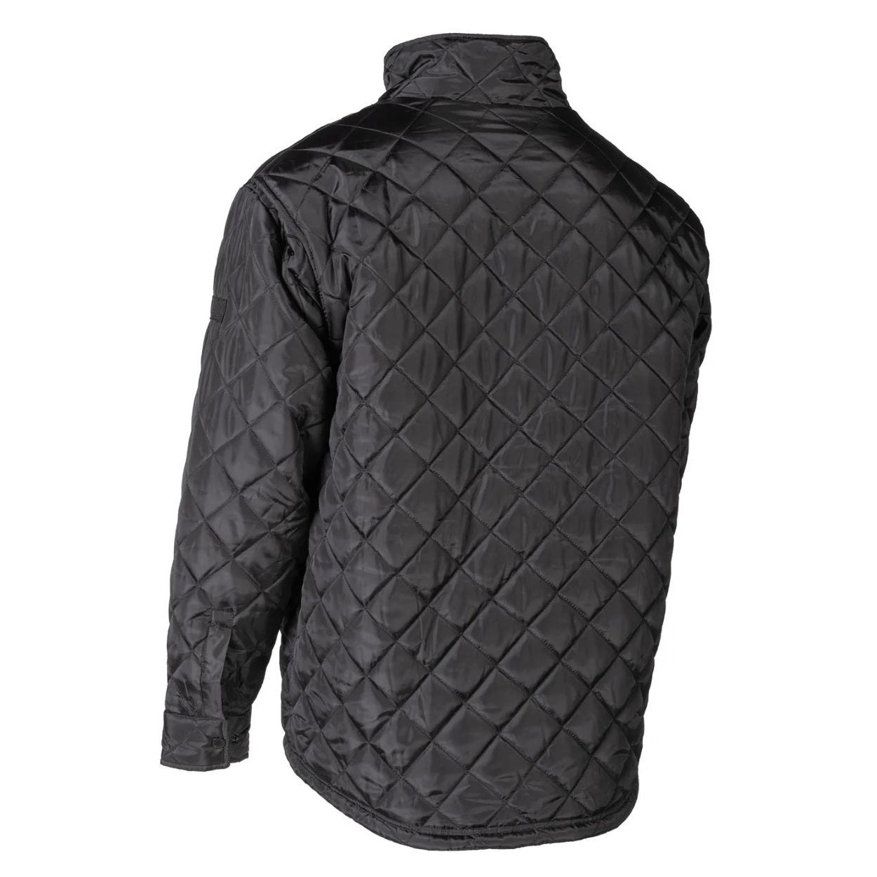 Black refrigeration jacket on a white background