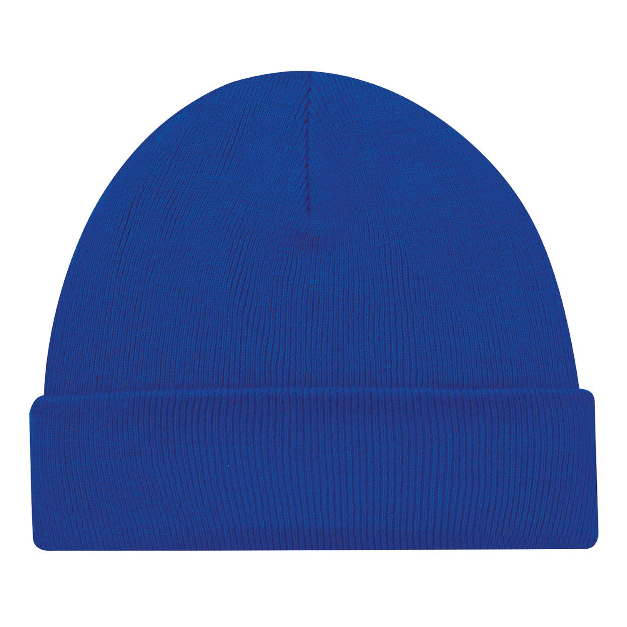 Royal blue tuque on a white background