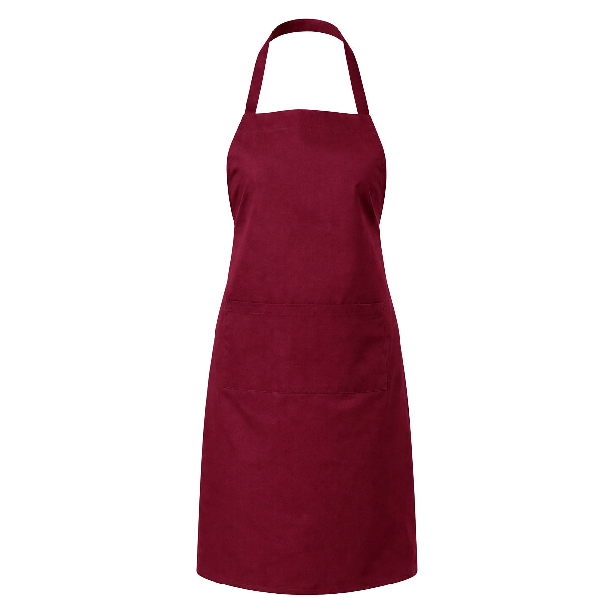 Burgundy apron on white background