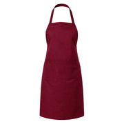 Burgundy apron on white background