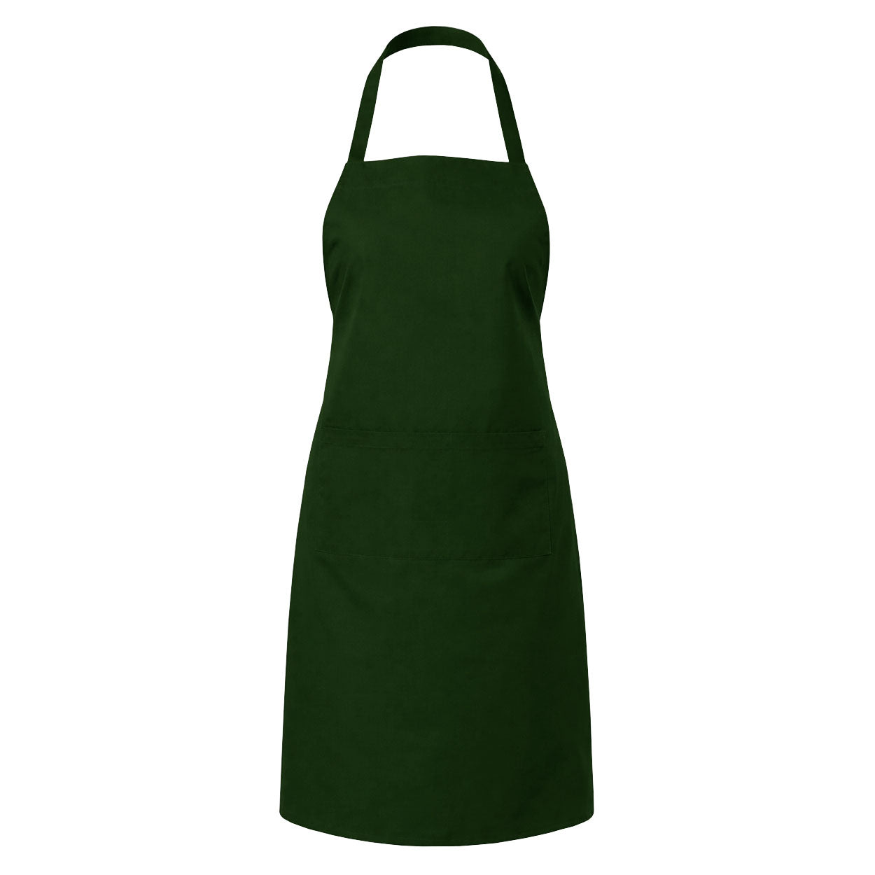 Green apron on white background