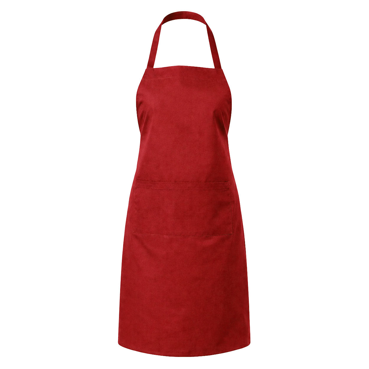Red apron on white background