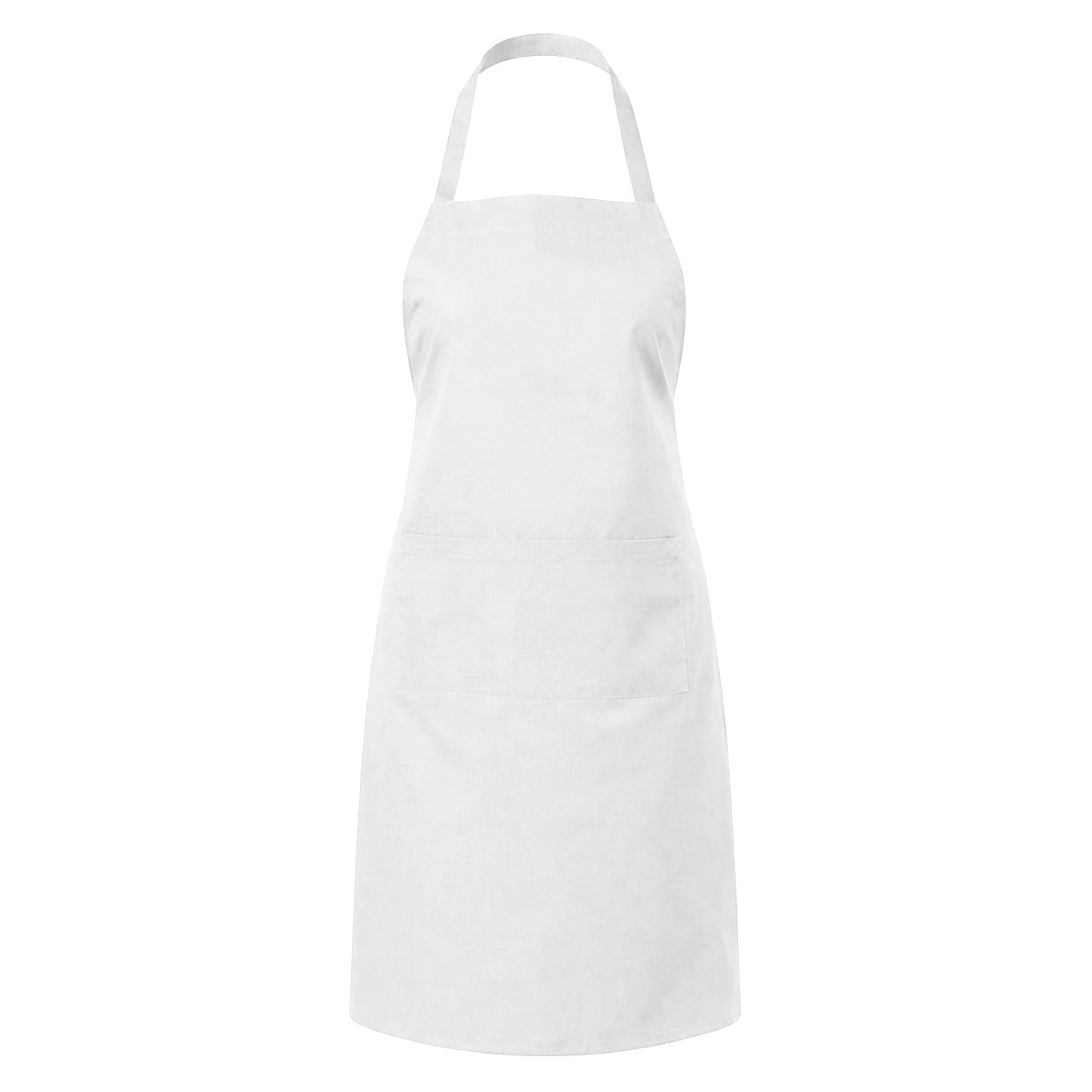 White apron on white background