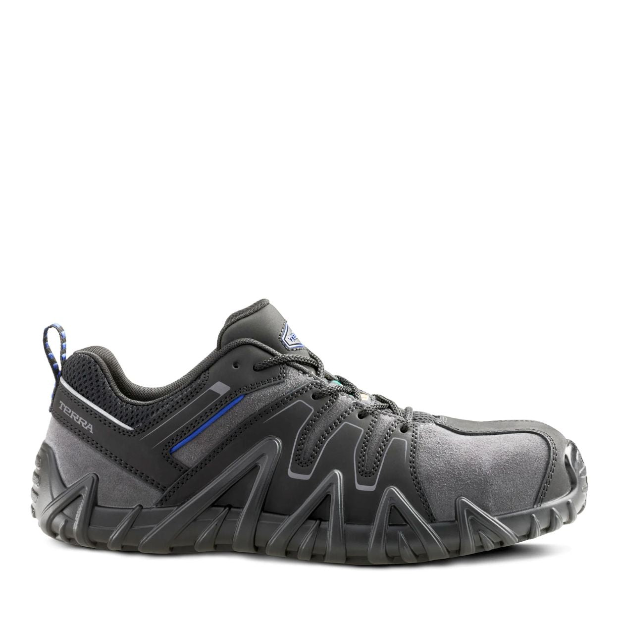 Black/grey shoe on a white background