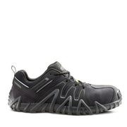 Black shoe on a white background