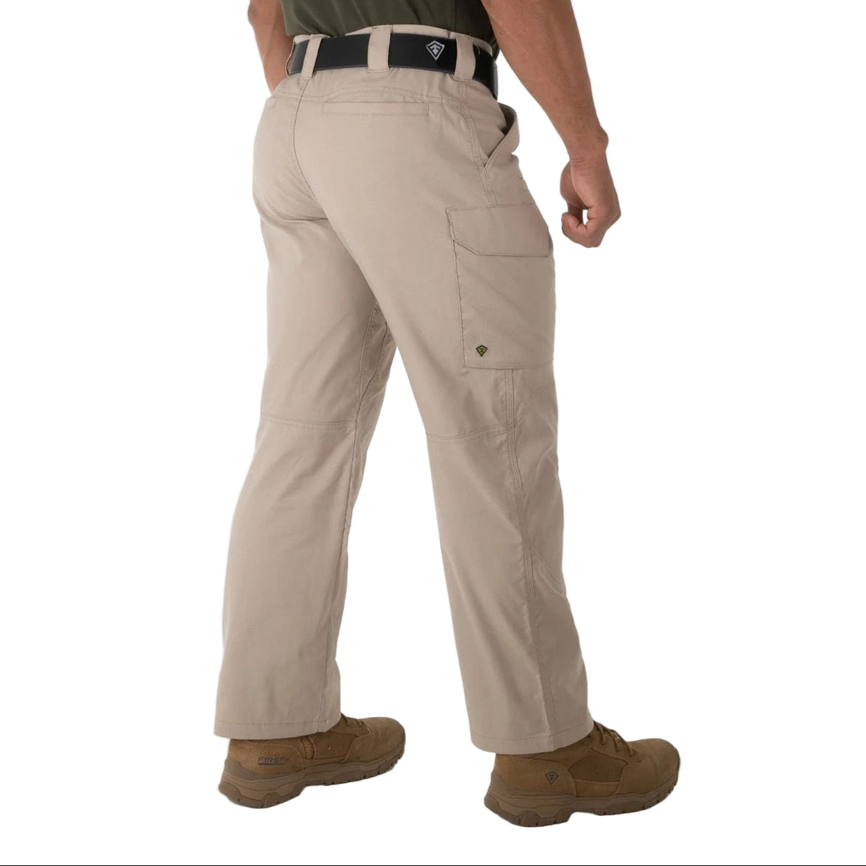 Khaki pants on a white background
