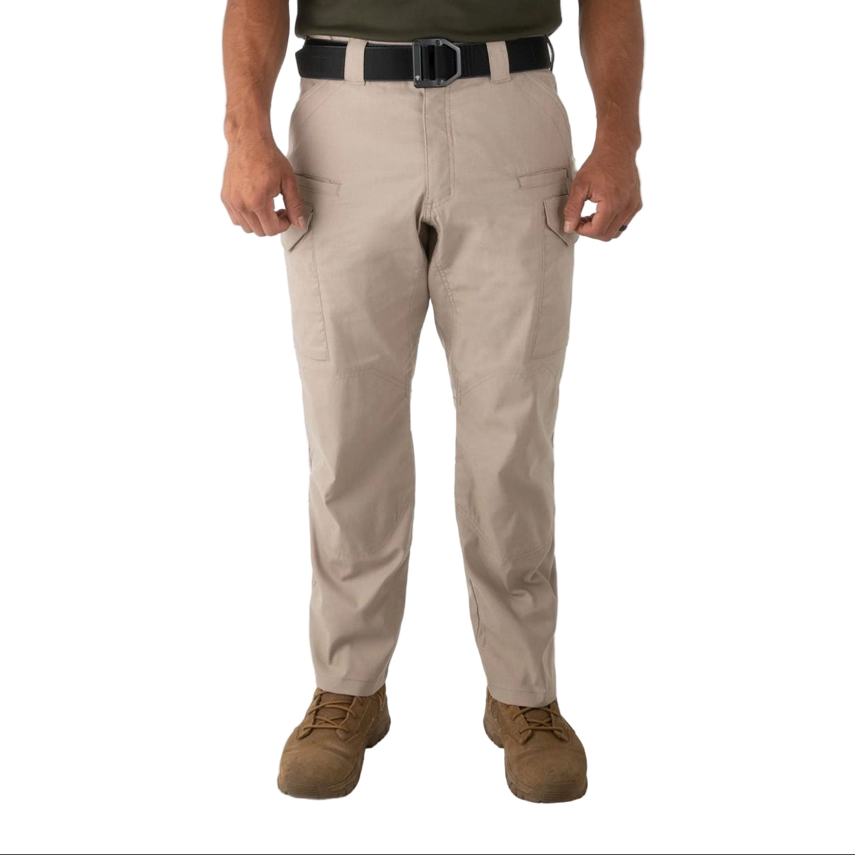 Khaki pants on a white background
