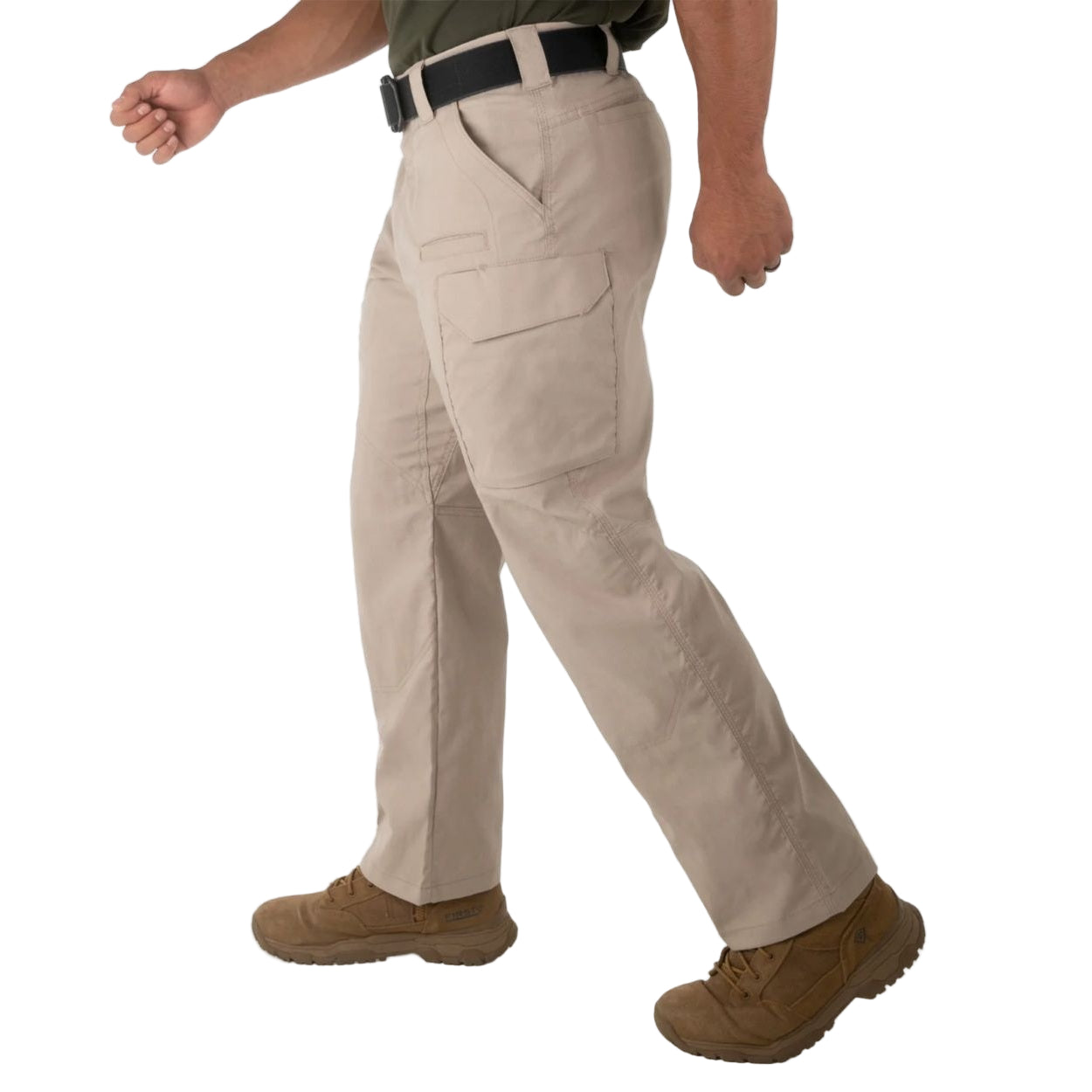 Khaki pants on a white background