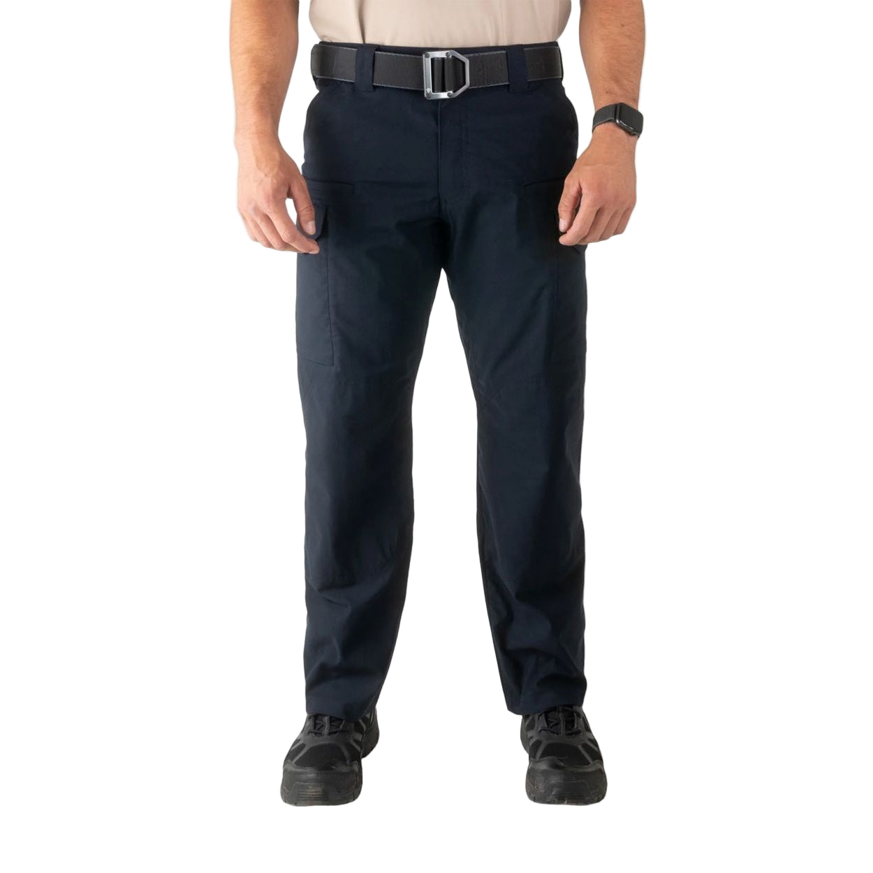 Midnight navy pants on a white background