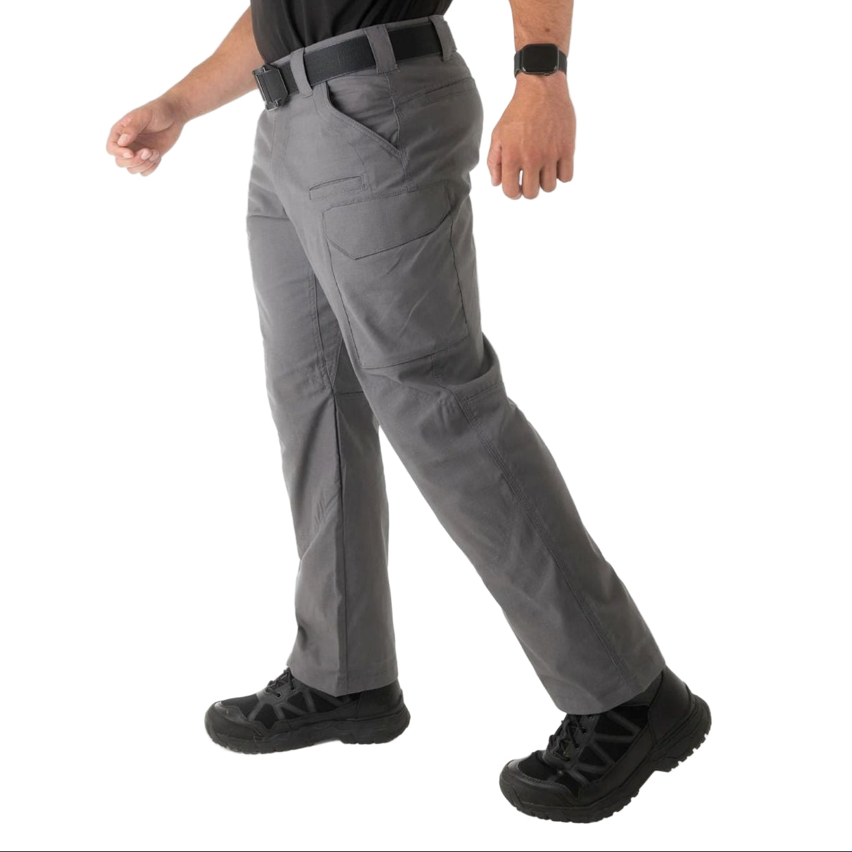 Wolf grey pants on a white background