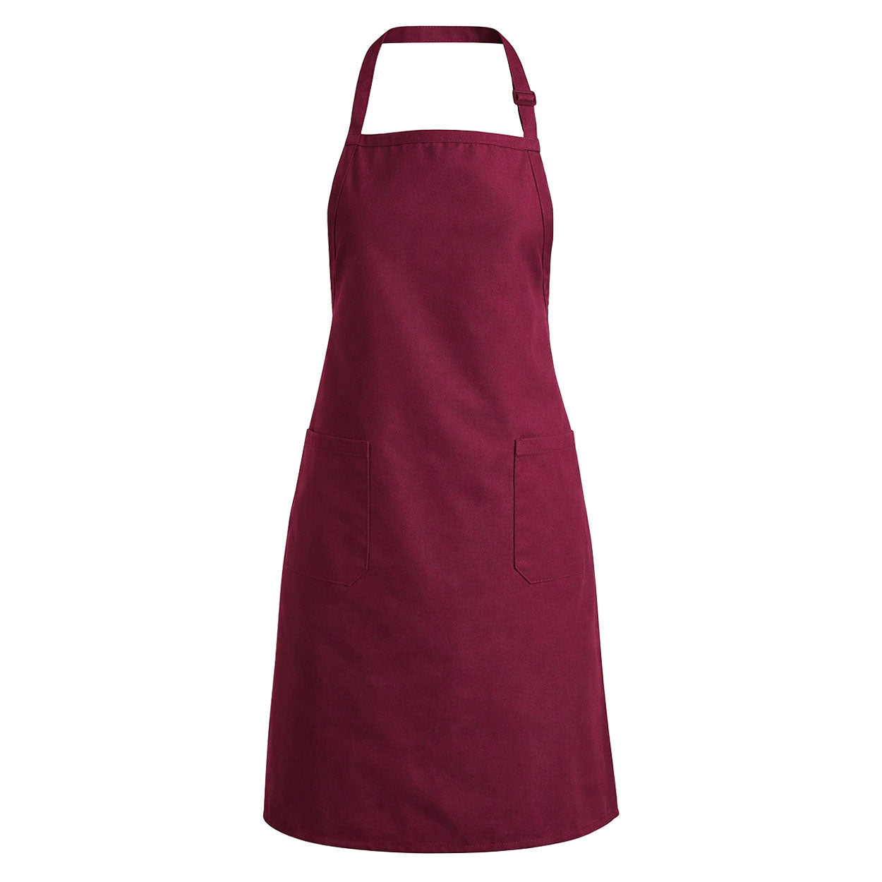 Burgundy apron on white background