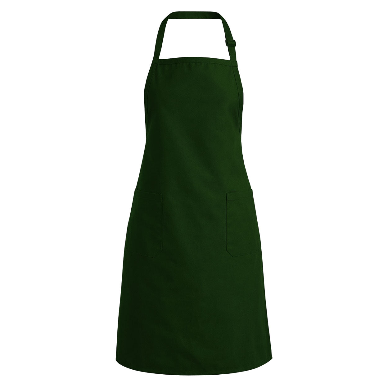 Green apron on white background