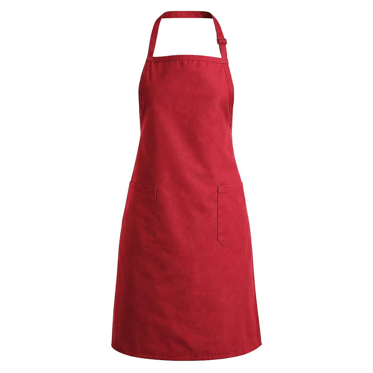 Red apron on white background