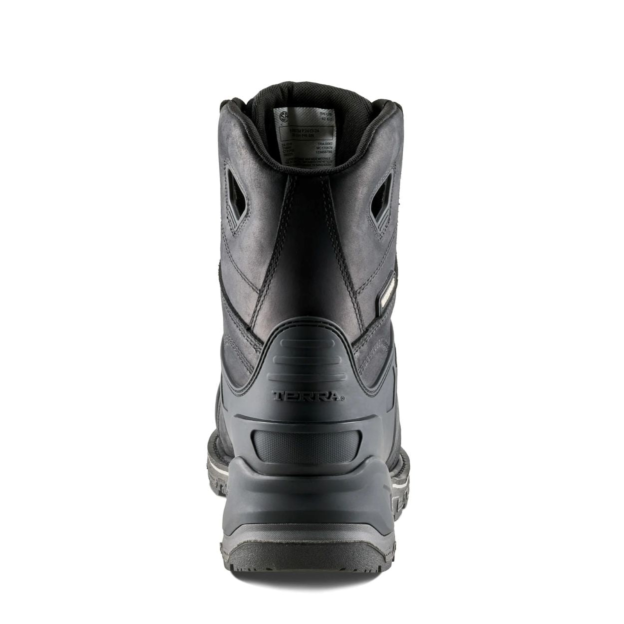 Black boot on a white background