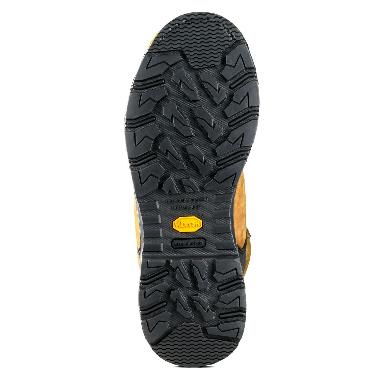 Tan boot on a white background