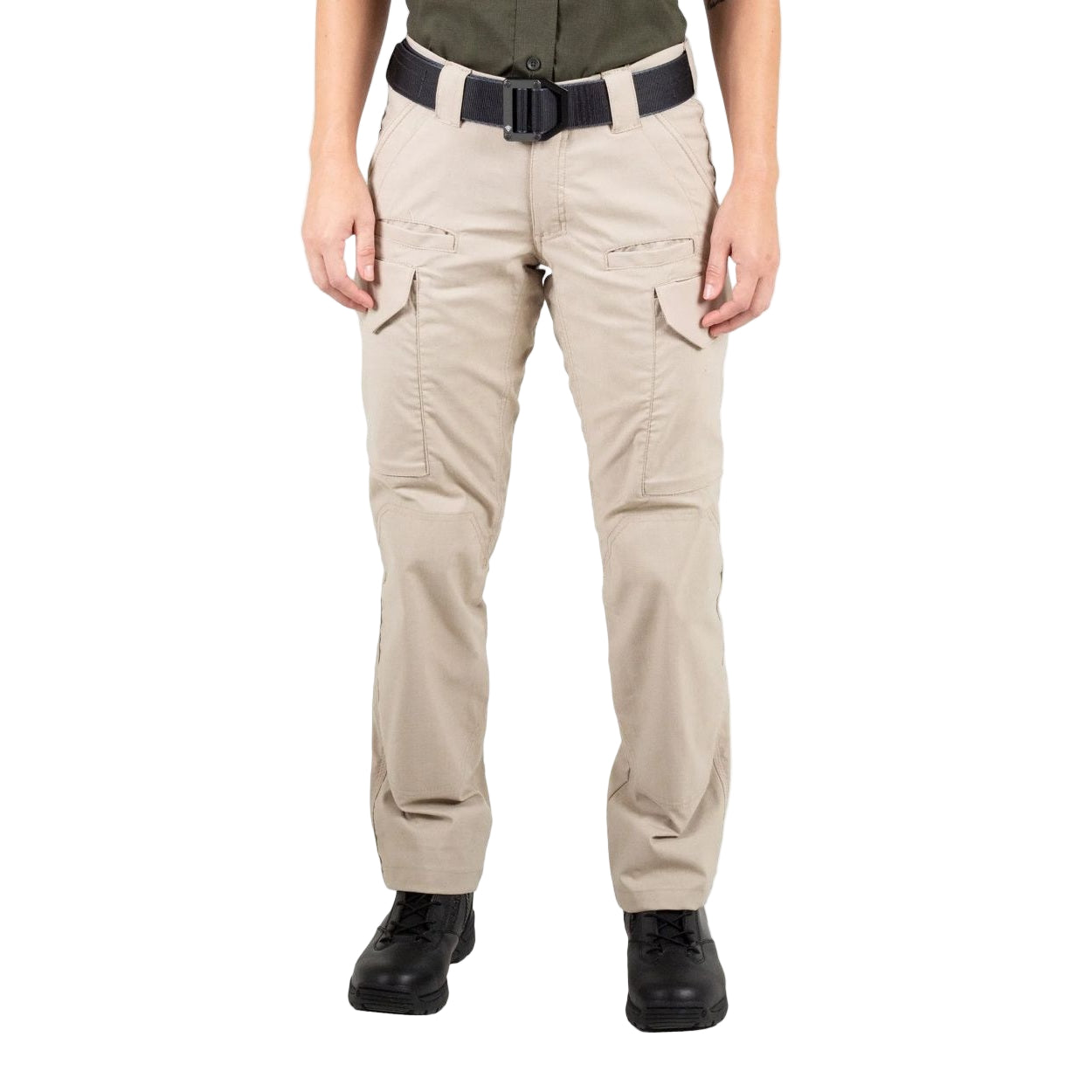 Khaki pants on a white background
