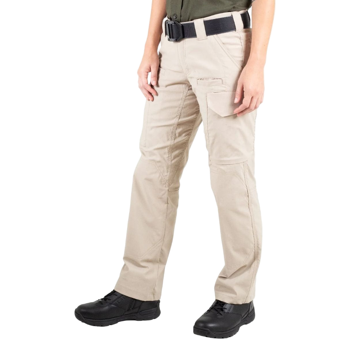 Khaki pants on a white background
