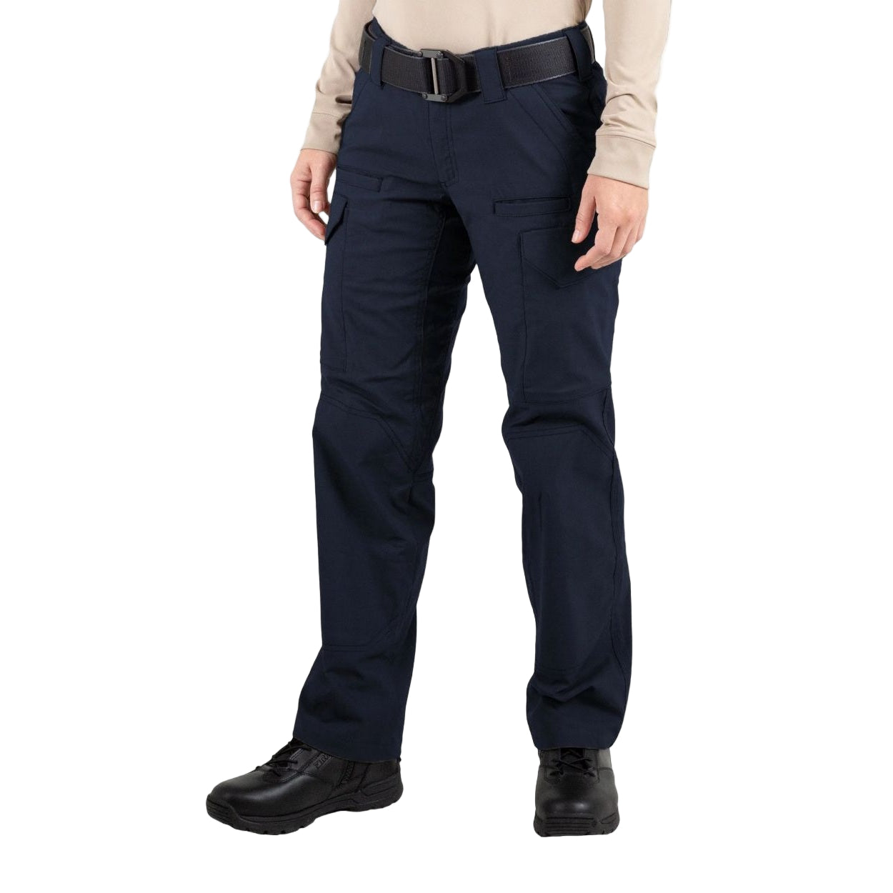 Midnight navy pants on a white background