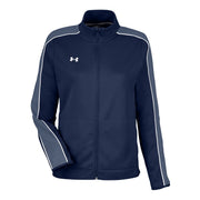 Midnight navy/white sweater on a white background