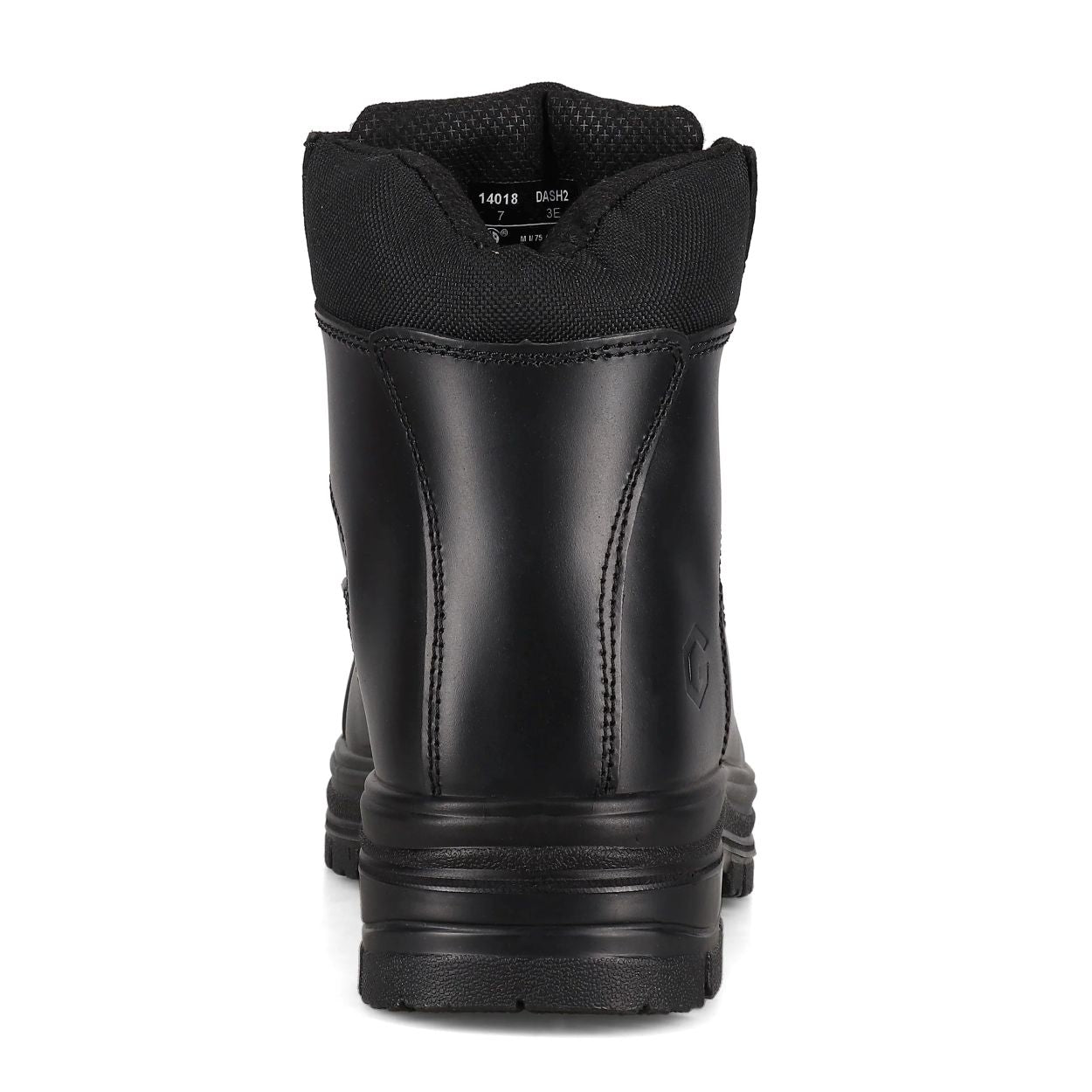 Black boot on a white background