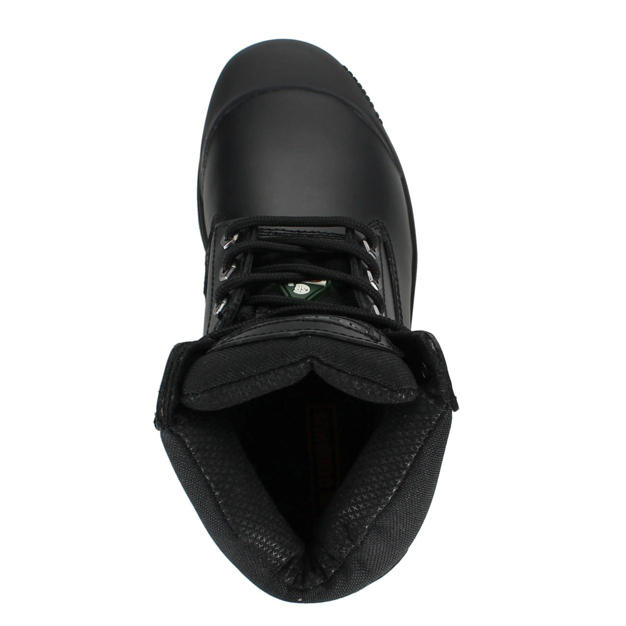 Black boot on a white background