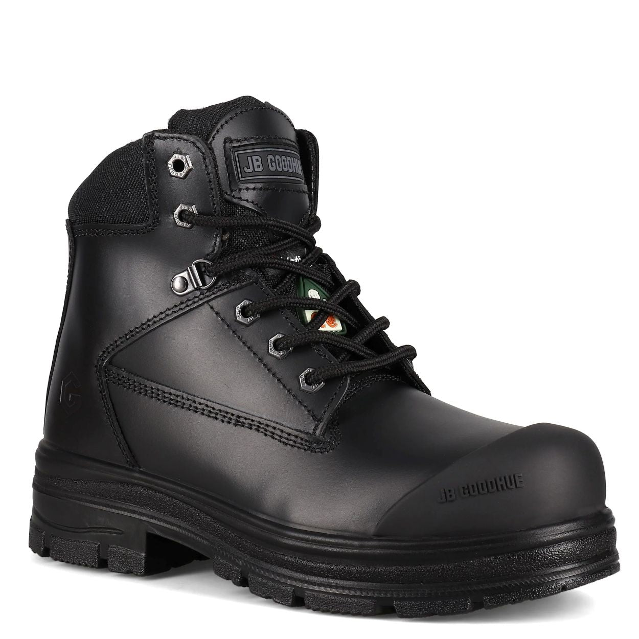 Black boot on a white background