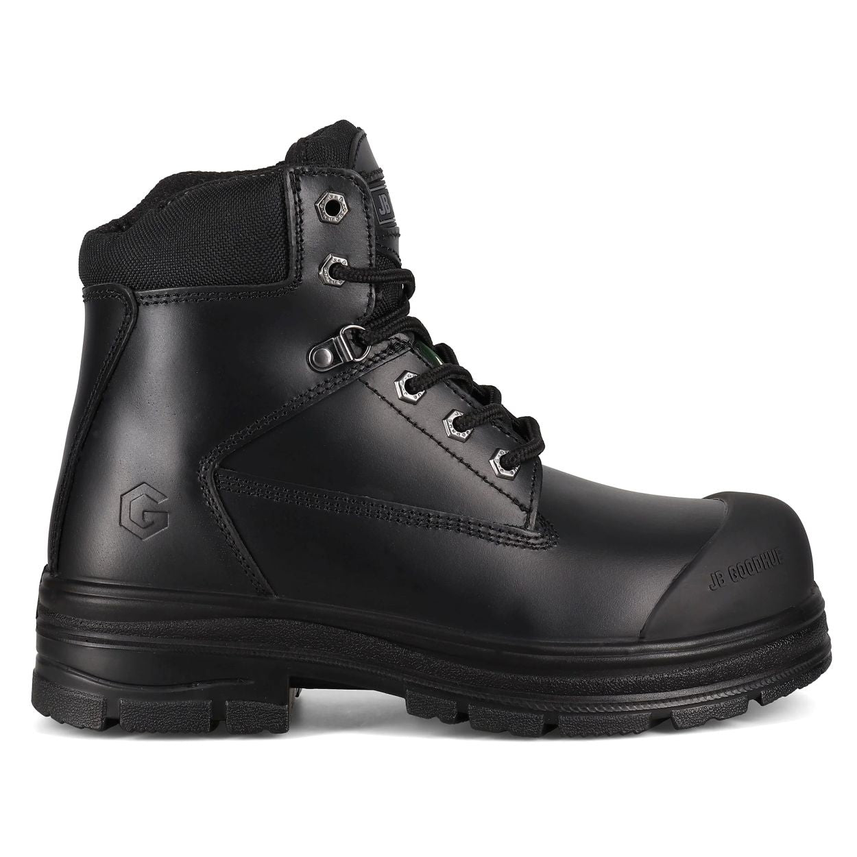 Black boot on a white background