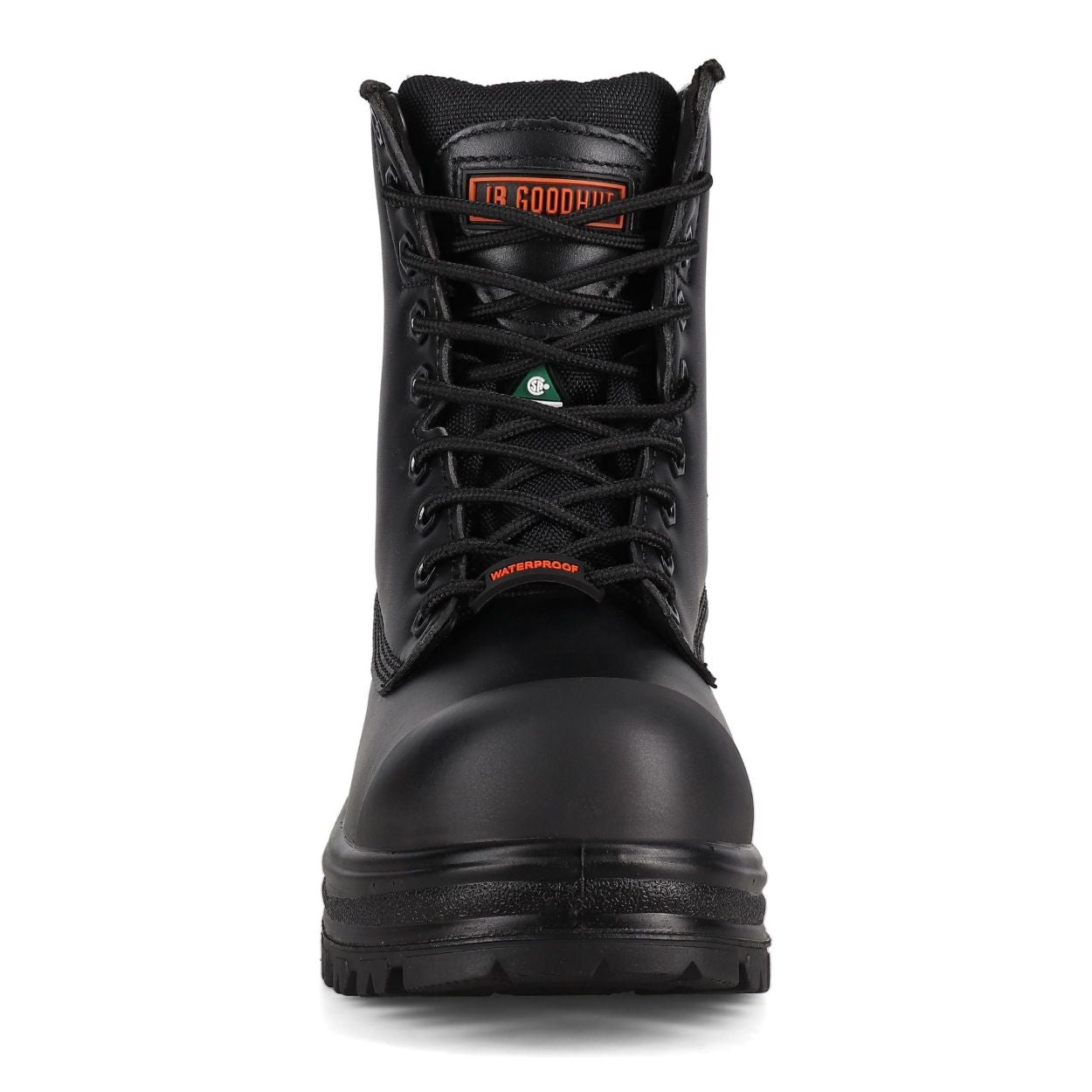Black boot on a white background