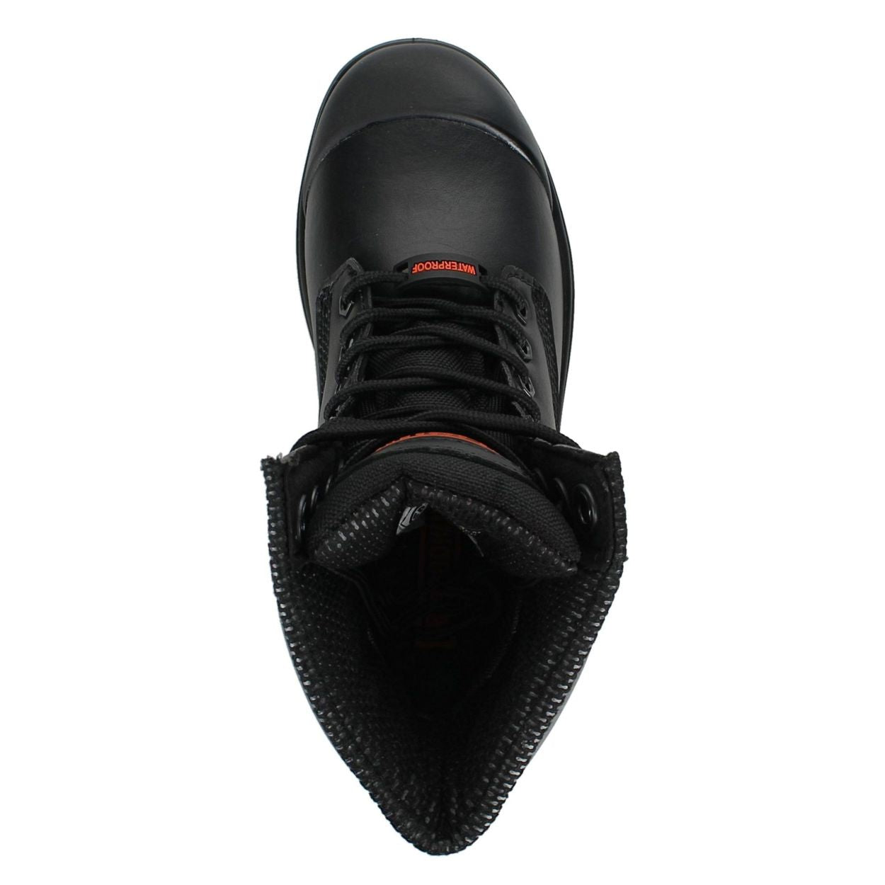 Black boot on a white background