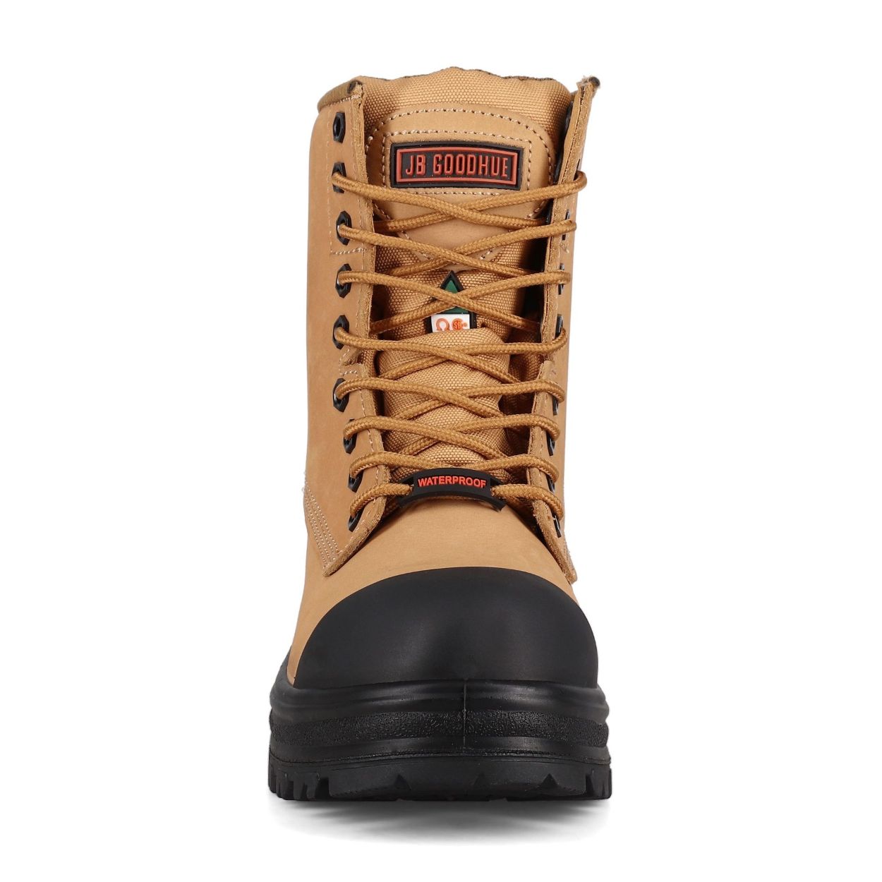 Taupe boot on a white background