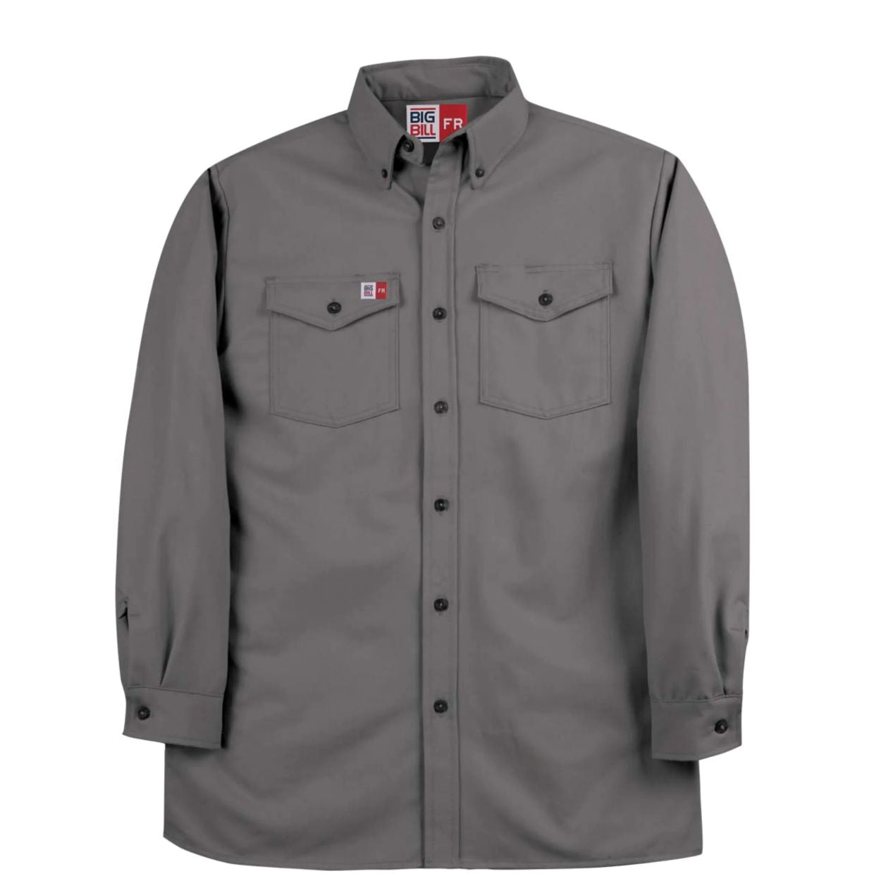 Charcoal work shirt on a white background