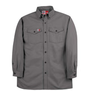 Charcoal work shirt on a white background