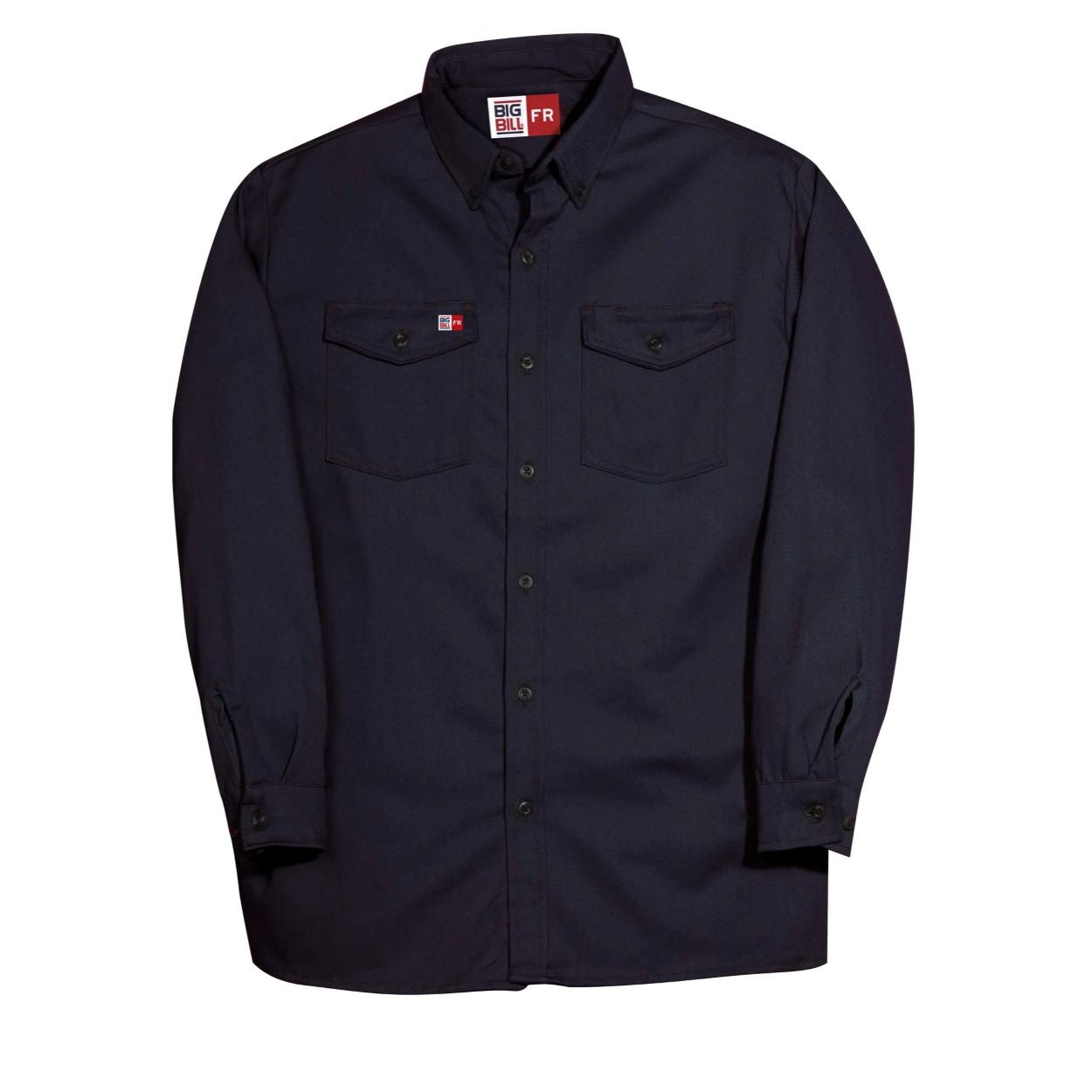 Navy work shirt on a white background