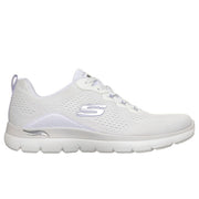 White/lavender shoe on a white background