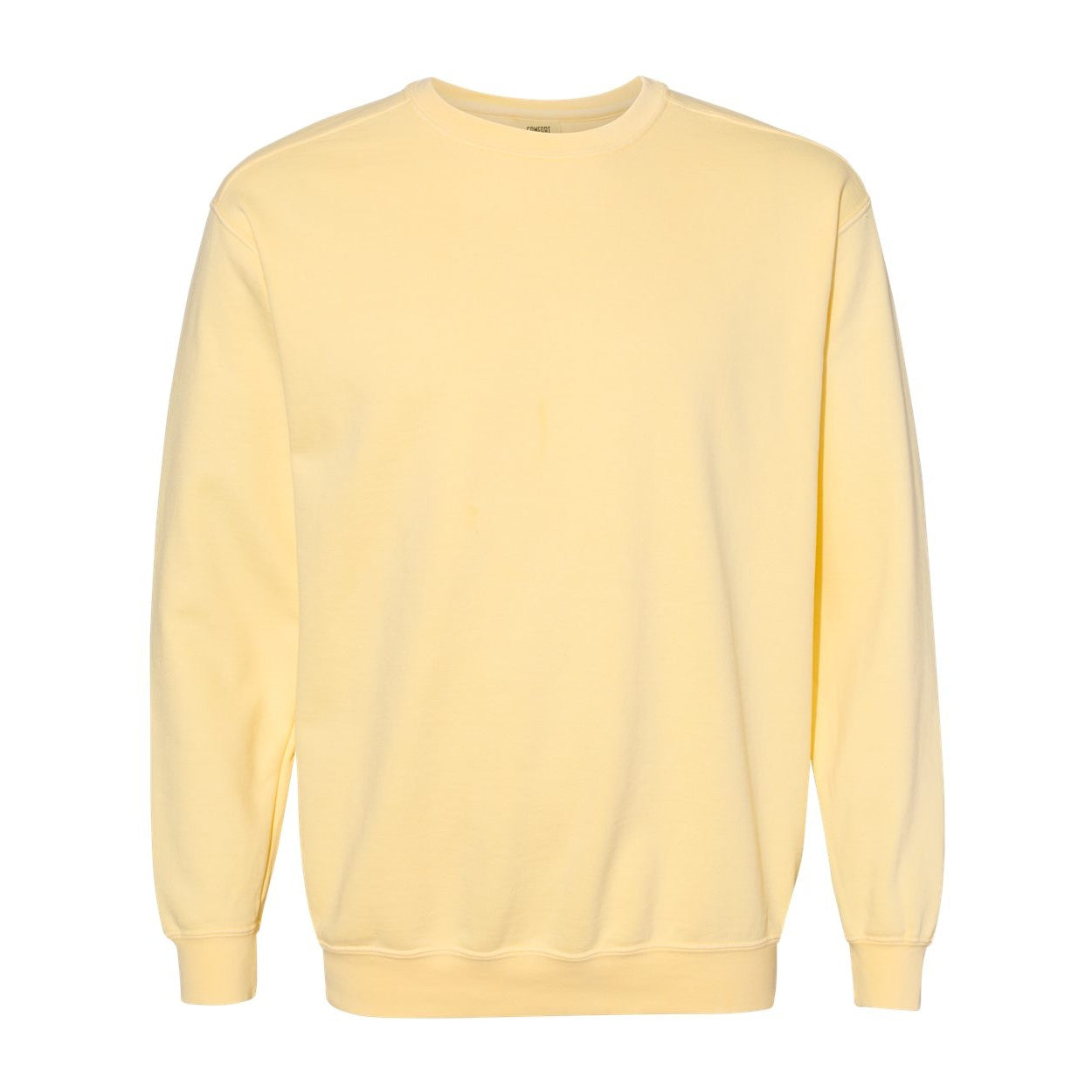 Butter sweater on a white background