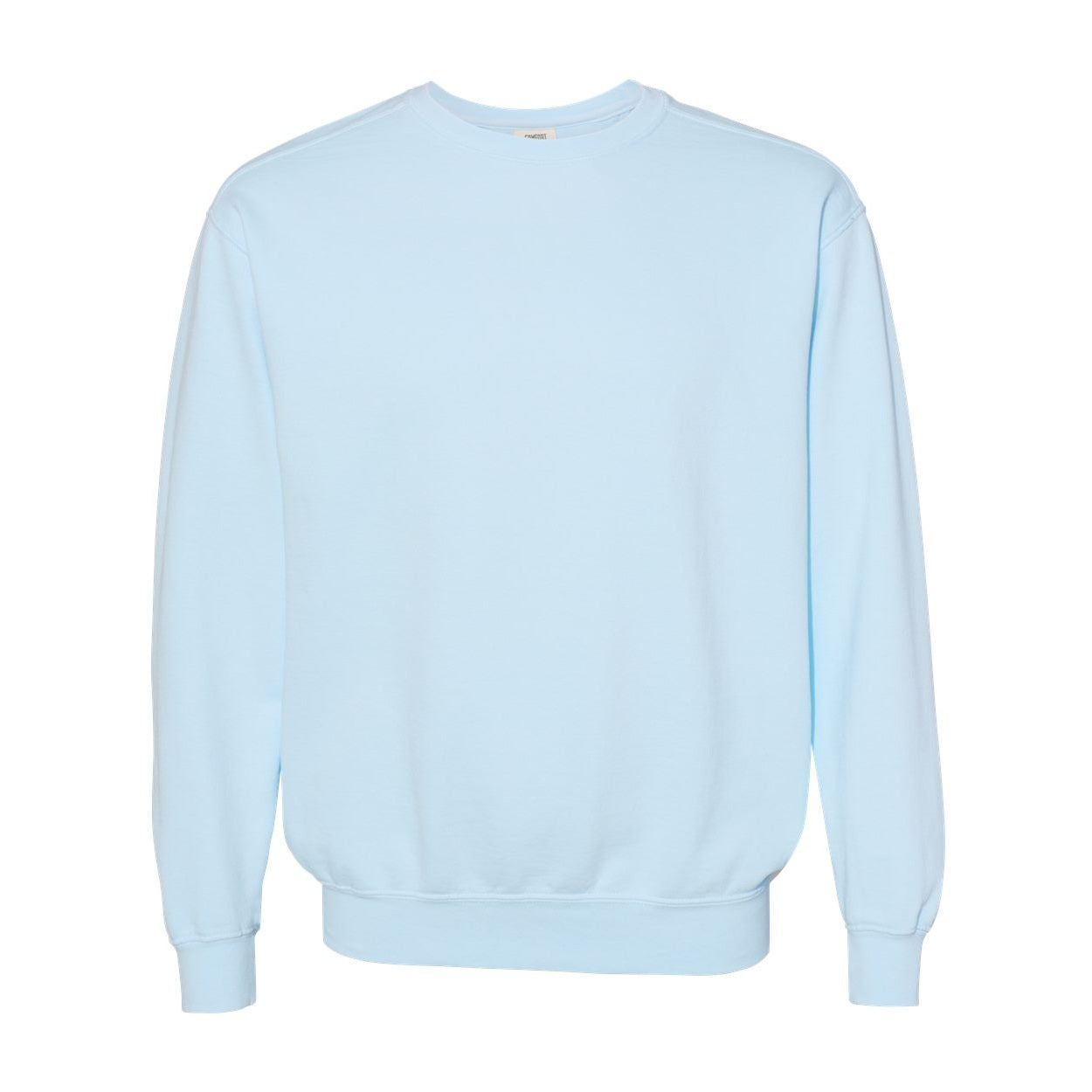Chambray sweater on a white background