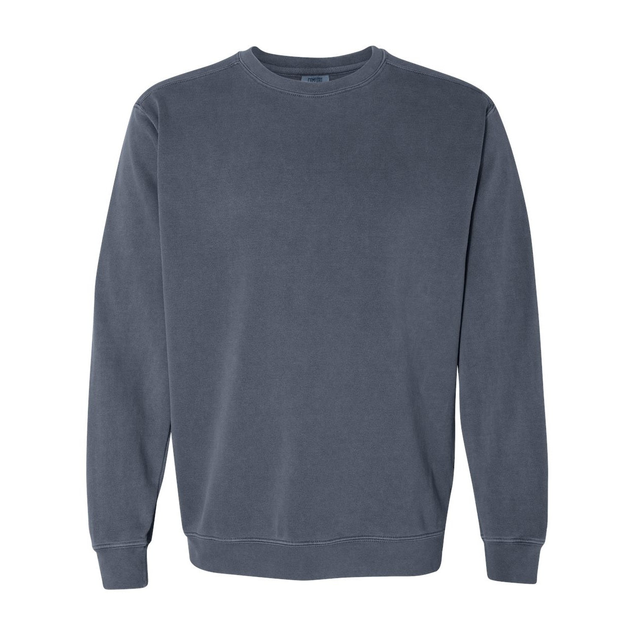 Denim sweater on a white background