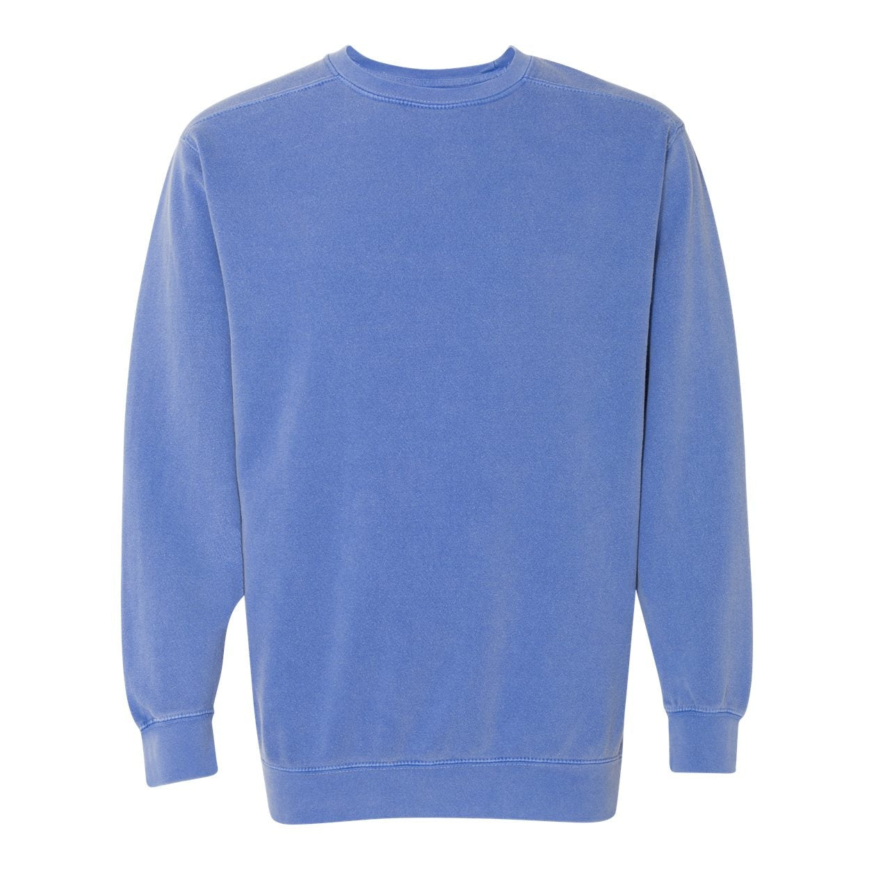Flo blue sweater on a white background