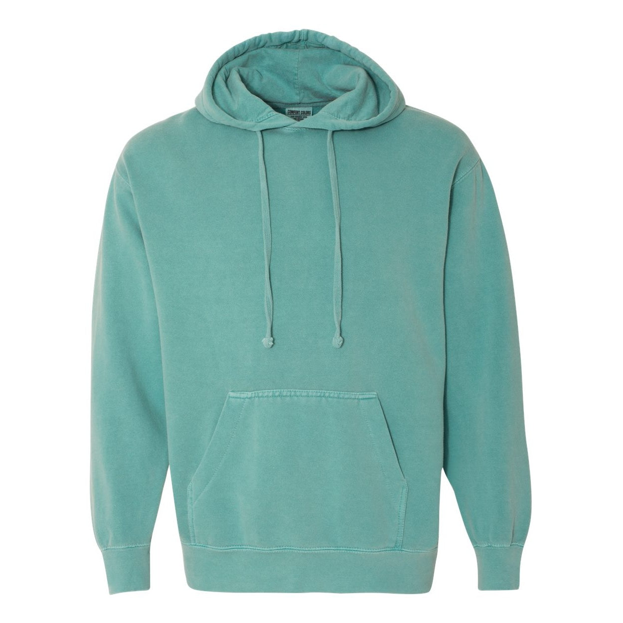 Seafoam sweater on a white background
