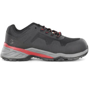 Black/red shoe on a white background