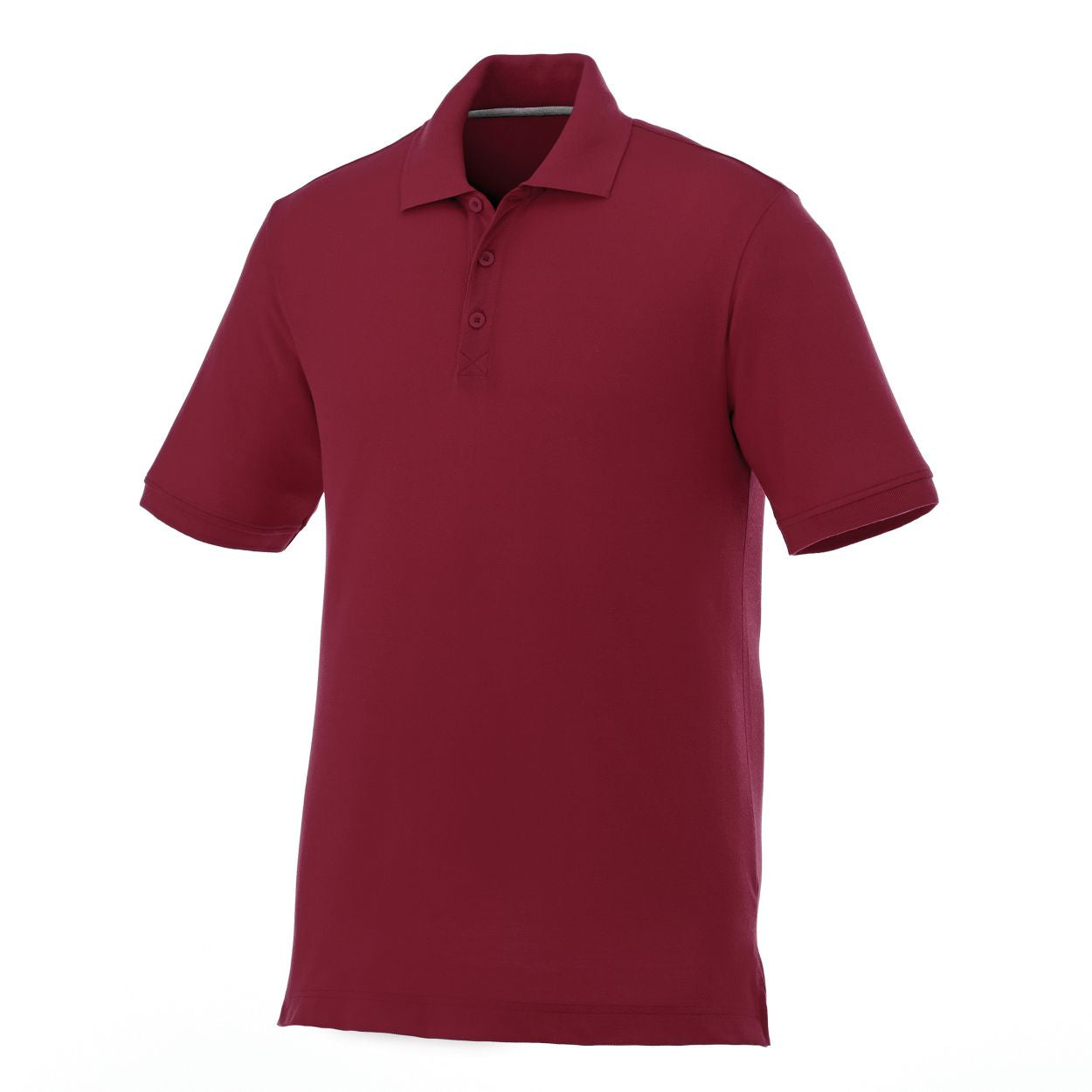 Maroon polo shirt on a white background