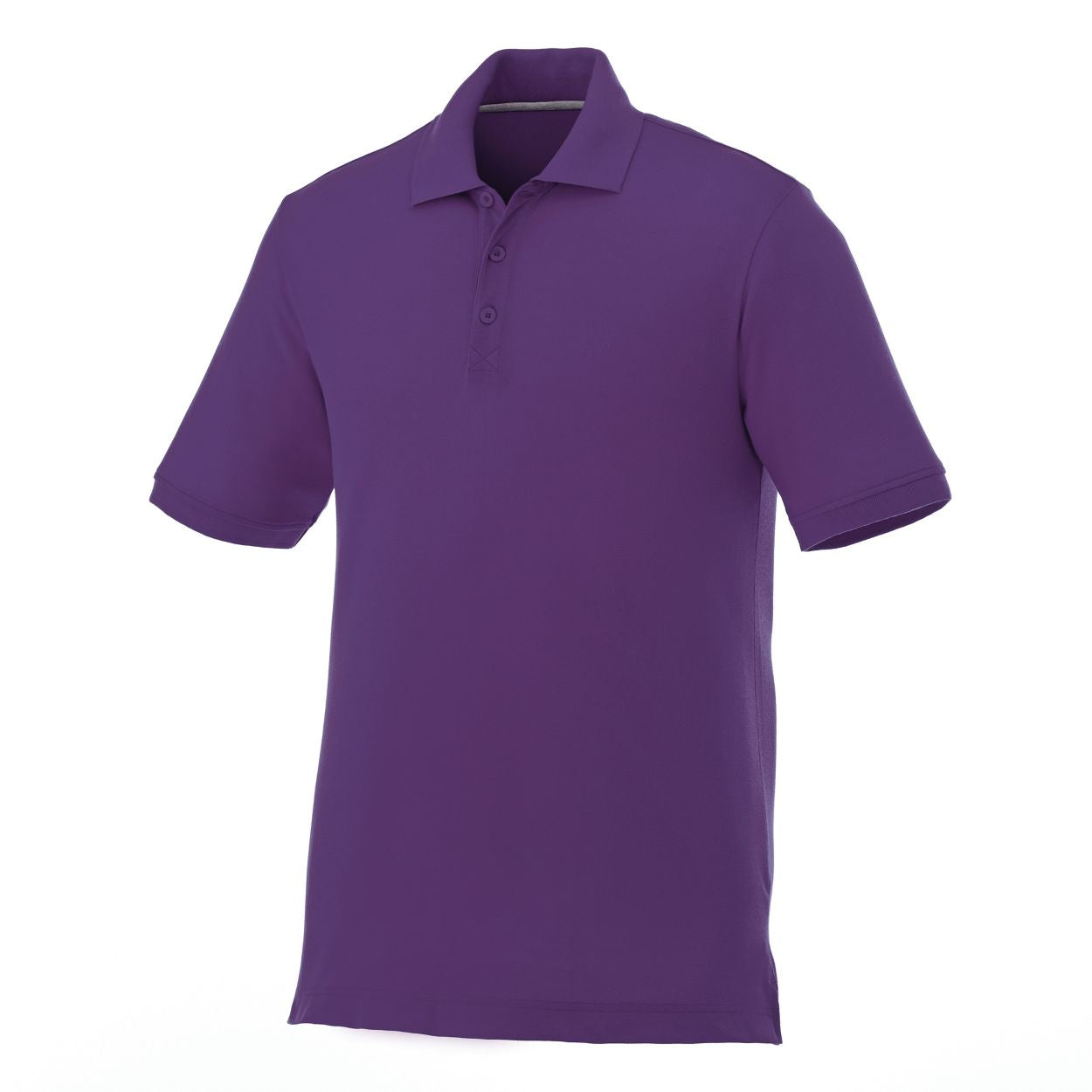 Purple polo shirt on a white background